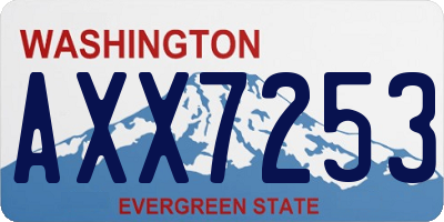 WA license plate AXX7253