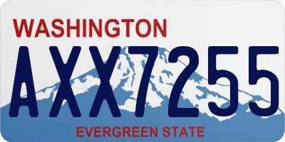 WA license plate AXX7255
