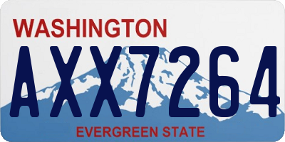 WA license plate AXX7264