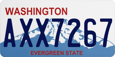 WA license plate AXX7267