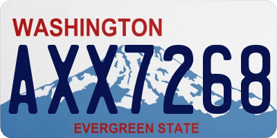 WA license plate AXX7268