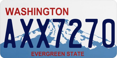 WA license plate AXX7270