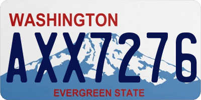 WA license plate AXX7276