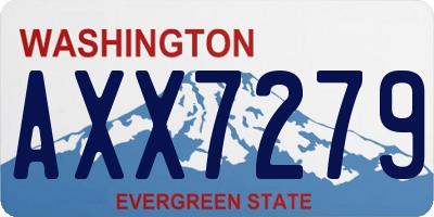 WA license plate AXX7279