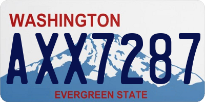WA license plate AXX7287