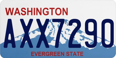 WA license plate AXX7290