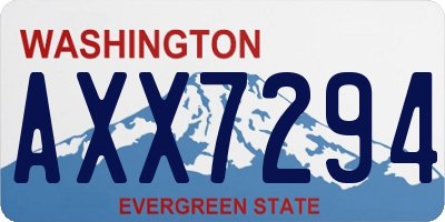 WA license plate AXX7294