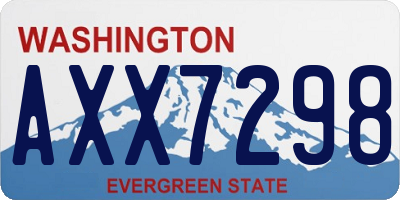 WA license plate AXX7298