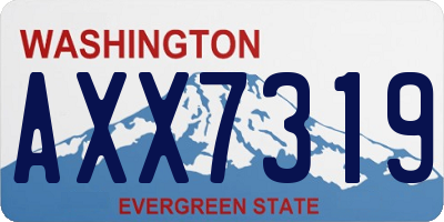 WA license plate AXX7319