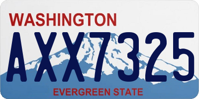 WA license plate AXX7325