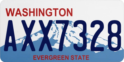 WA license plate AXX7328