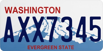 WA license plate AXX7345