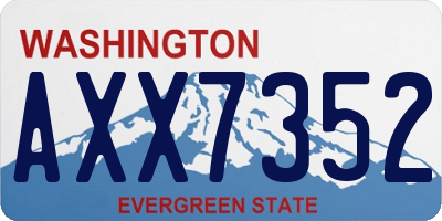 WA license plate AXX7352