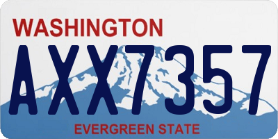 WA license plate AXX7357