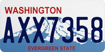 WA license plate AXX7358