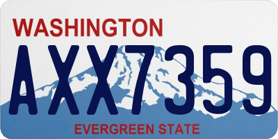 WA license plate AXX7359