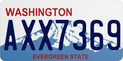 WA license plate AXX7369