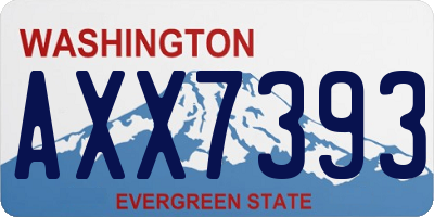 WA license plate AXX7393