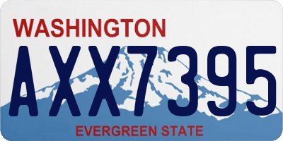 WA license plate AXX7395