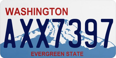 WA license plate AXX7397