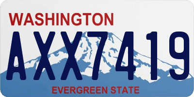 WA license plate AXX7419