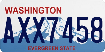 WA license plate AXX7458