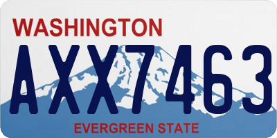 WA license plate AXX7463