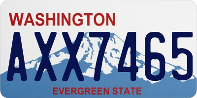 WA license plate AXX7465