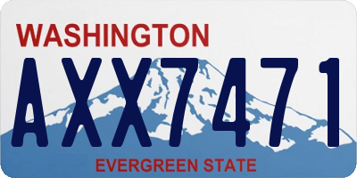 WA license plate AXX7471