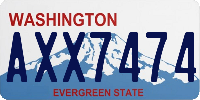 WA license plate AXX7474