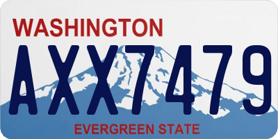 WA license plate AXX7479