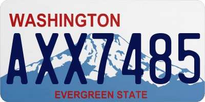 WA license plate AXX7485