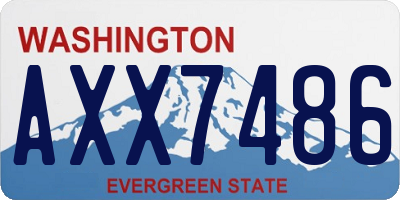 WA license plate AXX7486
