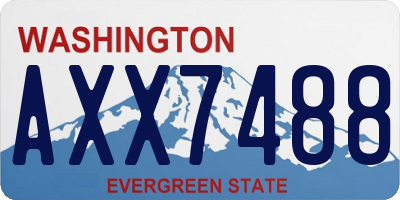 WA license plate AXX7488