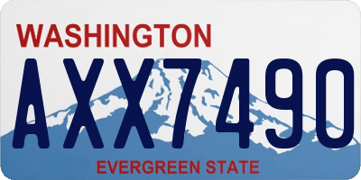 WA license plate AXX7490