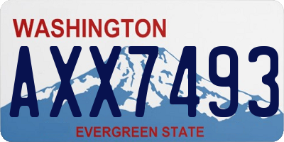 WA license plate AXX7493