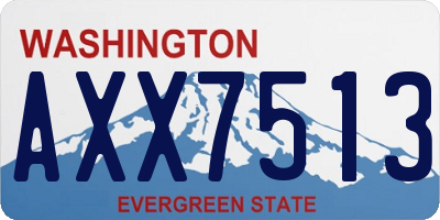 WA license plate AXX7513