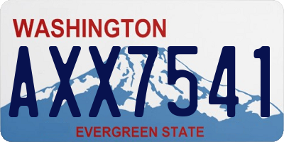 WA license plate AXX7541