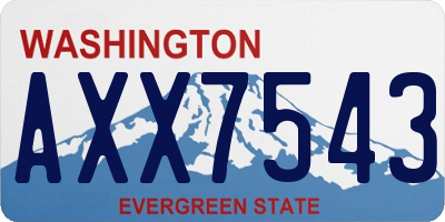 WA license plate AXX7543