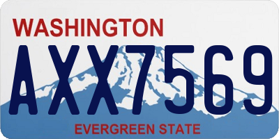 WA license plate AXX7569