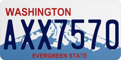 WA license plate AXX7570