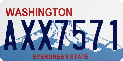 WA license plate AXX7571