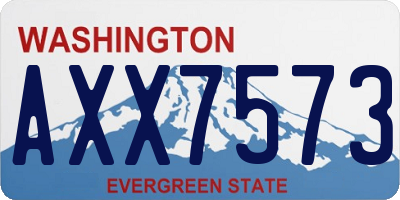 WA license plate AXX7573