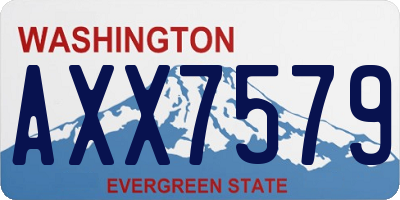 WA license plate AXX7579