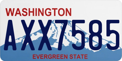 WA license plate AXX7585