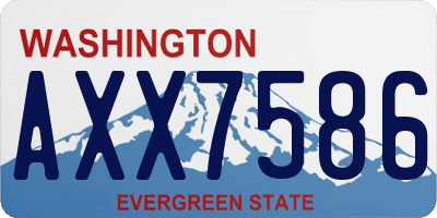 WA license plate AXX7586