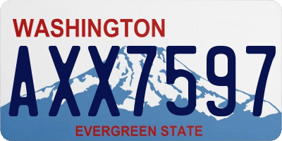WA license plate AXX7597