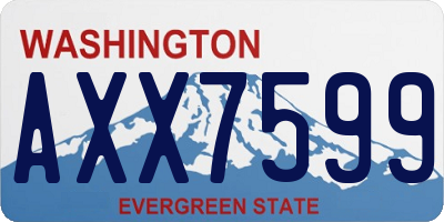 WA license plate AXX7599