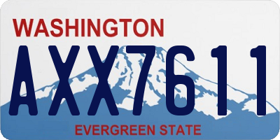 WA license plate AXX7611