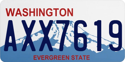 WA license plate AXX7619